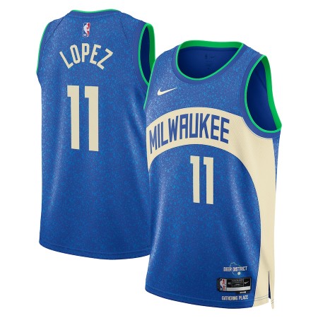 Män Milwaukee Bucks Tröja Brook Lopez Nike 2023-24 City Edition Kunglig Swingman Män Milwaukee Bucks Tröja Brook Lopez Nike 2023-24 City Edition Kunglig Swingman